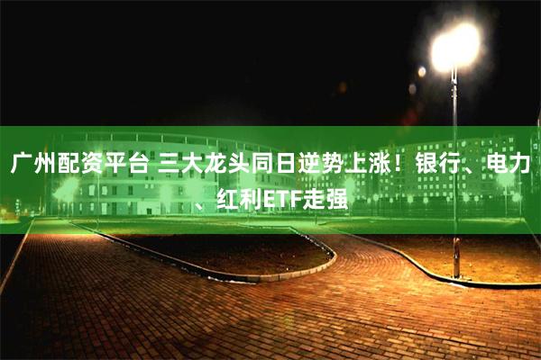 广州配资平台 三大龙头同日逆势上涨！银行、电力、红利ETF走强