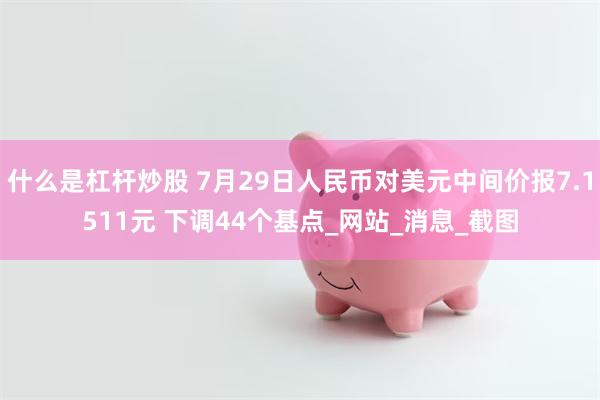 什么是杠杆炒股 7月29日人民币对美元中间价报7.1511元 下调44个基点_网站_消息_截图